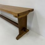 Vintage Solid Wooden Bench , 1970’S thumbnail 10
