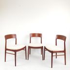 5 Vintage Deense Eettafel Stoelen Nieuw Gestoffeerd Teddy thumbnail 5