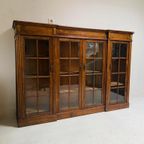 Antieke Vintage Vitrine Kast Boekenkast Servieskast thumbnail 6