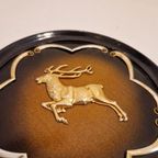 Vintage Houten Wandbord Jaren 60 Met Hert Wandbordje thumbnail 3