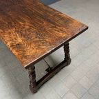 Antieke Spaanse Kastanjehouten Tafel thumbnail 26