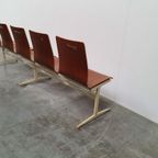 Teak Plywood Vintage Industrieel Retro Kerkbank 60S Design thumbnail 14