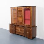 1960’S Spectacular Ebony Macassar Vitrine Cabinet / Buffetkast / Servieskast, Italy thumbnail 5