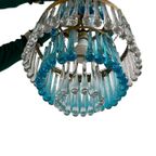 Vintage Blauwe Teardrop Luster / Chandelier / Hanglamp thumbnail 10
