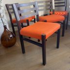 Vintage Design Eetkamerstoelen Van Arnold Merckx - Fristho Franeker thumbnail 7