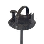 Hugo Berger - Standing Ashtray With Holder For A Candle And Matchbox - Wrought Iron - Arts & Craf thumbnail 3