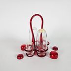 Guzzini - Made In Italy - Glas Cruet Set - Design Elisabeth Vidal - Italie - 90'S thumbnail 7