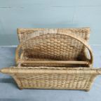 Vintage Riet/Rotan/Wicker Magazine Tijdschiften Lectuur Houder thumbnail 7