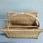 Vintage Riet/Rotan/Wicker Magazine Tijdschiften Houder thumbnail 4