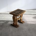 Vintage Nesting Tables | Bijzettafels | Sidetables | Eiken thumbnail 5