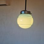 Art Deco Lamp Blauw Glas Chrome thumbnail 5