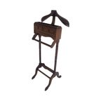 Dressboy / Valet Stand - Made In England - Two Drawers And Elegantly Shaped Wooden Frame thumbnail 3