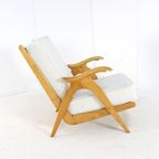 Vintage Fauteuil Eiken Nieuw Gestoffeerd | 2 Beschikbaar 'nederweert' thumbnail 8