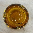 Murano Bullicante Glas Asbak In Okergeel thumbnail 7