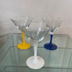 Vintage Postmoderne Martini Glazen thumbnail 2