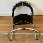 4 Italiaans Design Tuigleer Chroom Buisframe Stoelen thumbnail 7