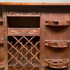 Uitklapbare Bar. Massief Mahonie. thumbnail 2