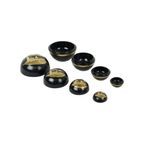 Indonesische Nesting Bowls Zwart Gelakt Hout Juwelen Set Van 4 thumbnail 2