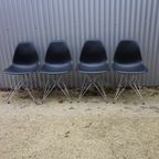 Vintage Zwarte Vitra Dsr Eames Stoelen, Set Van 4 thumbnail 2