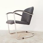 Vintage Bauhaus Armchair By W.H. Gispen For Gispen, 1930S | Re-Upholstered thumbnail 4