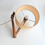 Vintage Knik Arm Lamp Met Stoffen Kap thumbnail 4