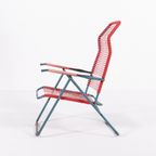 Italian Mid-century Foldable ‘spagetthi’ Deck Chair By Roberto Gatti thumbnail 2