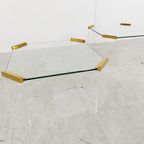Lucite And Brass Coffee Or Side Tables, 1970s thumbnail 5