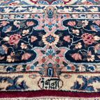 Xl Perzisch Kerman Vloerkleed Handgeknoopt 270X365Cm Vintage Tapijt - Rood Blauw Roze - Reliving thumbnail 12