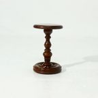 Decorative Solid Wooden Pedestal Plant Table 1960S thumbnail 4