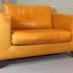 Vintage Design Leren Xl Fauteuil Loveseat, Machalke, Cognac thumbnail 5