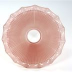 Vintage Glazen Lampenkap Ribbels Roze thumbnail 4