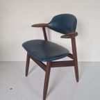 Vintage Teak Koe Hoorn Cow Horn Tijsseling Eetkamer Stoel thumbnail 2