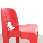 Joe Colombo Universal Stoelen Rood, 1960s thumbnail 11