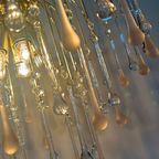 3 Stuks ! Vintage Roze Murano Teardrop Hanglampen Pegels Italiaans thumbnail 6