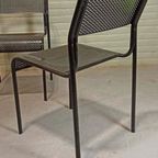 Vintage Postmodern Set Van 4 Metalen Stoelen, Zwart thumbnail 13