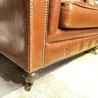 Showroommodel Stoere Industriële Chesterfield 3 Zits Bank In Vintage Cognac Leer thumbnail 3