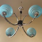 Lamp Hanglamp Art Deco Blauwe Bollen Frans thumbnail 6