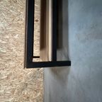 Salontafel Met Licht Eiken Met Zwart Metalen Frame (zware Uitvoering. thumbnail 6