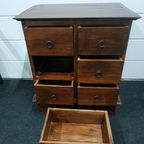 Rustieke Vintage Houten Ladekast Wandkast thumbnail 2