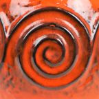 Vintage Oranje Vaas Jasba West Germany Aardewerk Retro 322 11-28 thumbnail 9