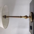 Vintage Klassieke Geborstelde Messing Tafellamp thumbnail 8