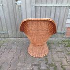 Rotan Kuipstoel Fauteuil Met Kussentje thumbnail 3