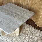 Vintage Mid Century Travertin Salontafel / Bijzettafel thumbnail 6