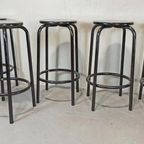 5 X Vintage Barkruk, Zwart, P/p/s thumbnail 13