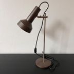 Vintage Bruine Tafellamp, Bureaulamp thumbnail 9