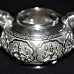 Antiek Sterling Zilveren India Madras Theeservies Anno 1906 thumbnail 14