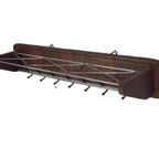 Vintage Wandkapstok Teak En Chroom Jaren 60/70 thumbnail 4