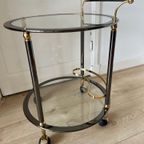 Vintage Serveerwagen / Barcart Chroom Messing thumbnail 3