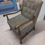 Jaren 50 Hollandse Fauteuil Originele Stof thumbnail 3