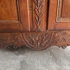 Antique Carved Wood Wardrobe thumbnail 4